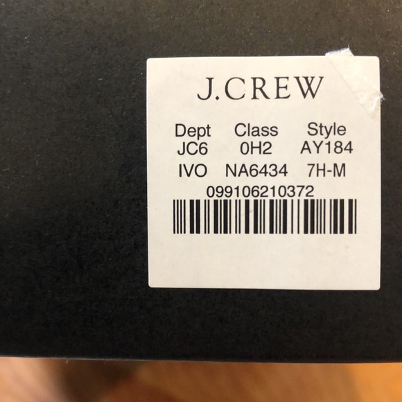 NWT J. Crew Classic Ankle Tie Espadrille Ivory and Black Shoe Flats Size 7.5 - Picture 9 of 9